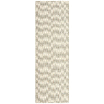 Ives Modern Geometric Chevron Zigzag Hand-Woven Jute&Cotton Durable Textured Soft-Touch Flatweave Natural/Cream Runner-Asiatic Carpets-Rug Love - The Most Loved Rug Store